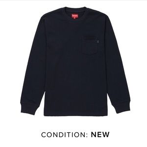 NWT Supreme L/S Pocket Tee